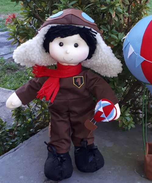 Boneco de pano Aviador